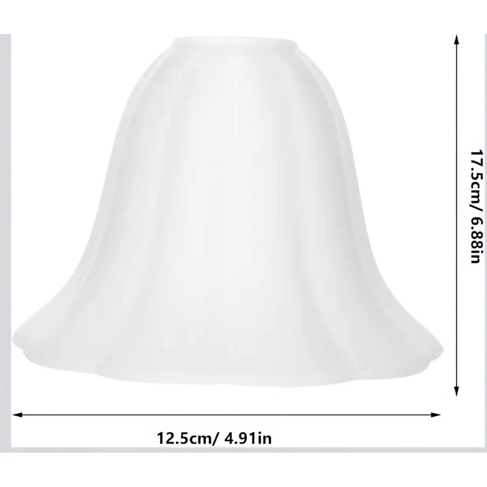 Veemoon E27 Vintage Glass Lampshade Small White Frosted Glass Lampshade European